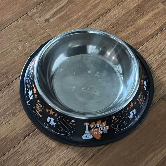 Tito’s Handmade Vodka For Dog People- large stainless steel food/water b… - Picture 1 of 4